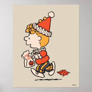 Peanuts Sally Clown Kostuum Halloween Poster
