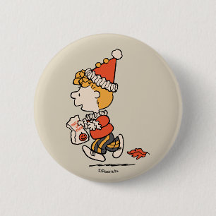Peanuts Sally Clown Kostuum Halloween Ronde Button 5,7 Cm