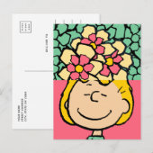 Peanuts | Sally half & half bloemen Briefkaart (Voorkant / Achterkant)