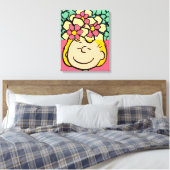 Peanuts | Sally half & half bloemen Canvas Afdruk (Insitu (Slaapkamer))