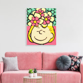 Peanuts | Sally half & half bloemen Canvas Afdruk (Insitu (Woonkamer))