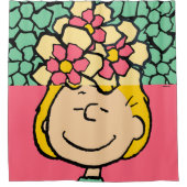 Peanuts | Sally half & half bloemen Douchegordijn (Voorkant)