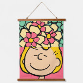 Peanuts | Sally half & half bloemen Hangend Wandkleed (Voorkant)