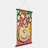 Peanuts | Sally half & half bloemen Hangend Wandkleed (Gebogen)