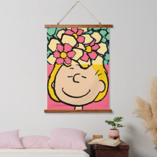 Peanuts   Sally half & half bloemen Hangend Wandkleed