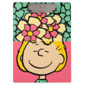 Peanuts | Sally half & half bloemen Klembord (Voorkant)