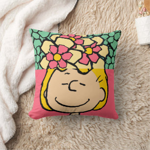 Peanuts   Sally half & half bloemen Kussen
