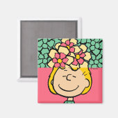 Peanuts | Sally half & half bloemen Magneet (Voorkant / Achterkant)