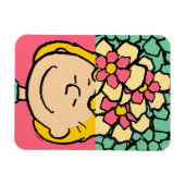 Peanuts | Sally half & half bloemen Magneet (Horizontaal)