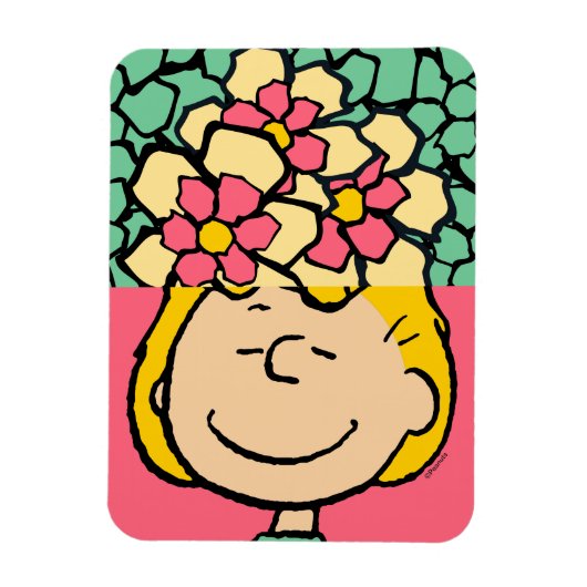 Peanuts | Sally half & half bloemen Magneet (Verticaal)
