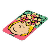 Peanuts | Sally half & half bloemen Magneet (Linkerzijde)