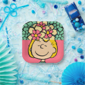 Peanuts | Sally half & half bloemen Papieren Bordje (Feest)