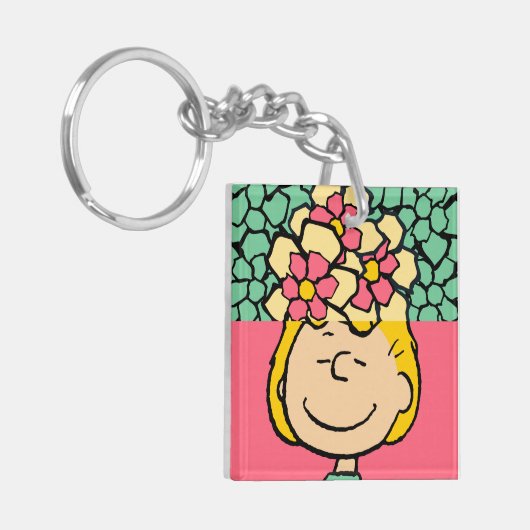 Peanuts | Sally half & half bloemen Sleutelhanger (Voorkant Links)