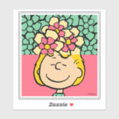 Peanuts | Sally half & half bloemen Sticker (Vel)