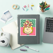 Peanuts | Sally half & half bloemen Sticker (iPad Cover)
