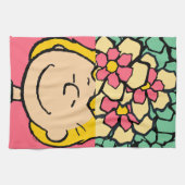 Peanuts | Sally half & half bloemen Theedoek (Horizontaal)