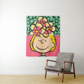Peanuts | Sally half & half bloemen Wandkleed (In situ)