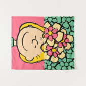 Peanuts | Sally half & half bloemen Wandkleed (Voorkant (horizontaal))