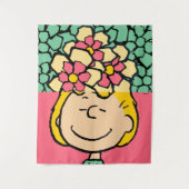 Peanuts | Sally half & half bloemen Wandkleed (Voorkant)
