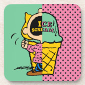 Peanuts | Sally Ice Cream Half & Half Bier Onderzetter (Voorkant)