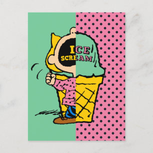 Peanuts   Sally Ice Cream Half & Half Briefkaart