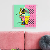 Peanuts | Sally Ice Cream Half & Half Canvas Afdruk (Insitu (Woonkamer))