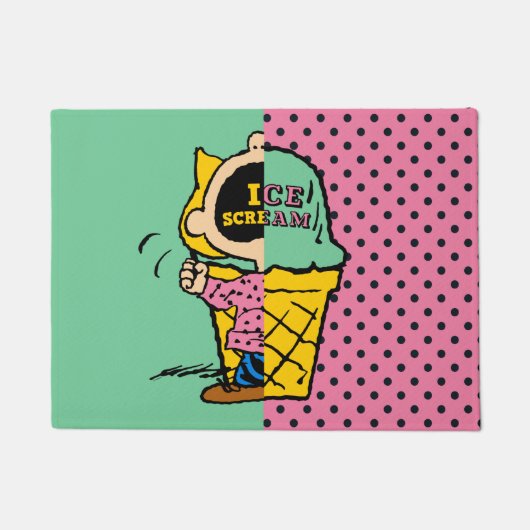 Peanuts | Sally Ice Cream Half & Half Deurmat (Voorkant)