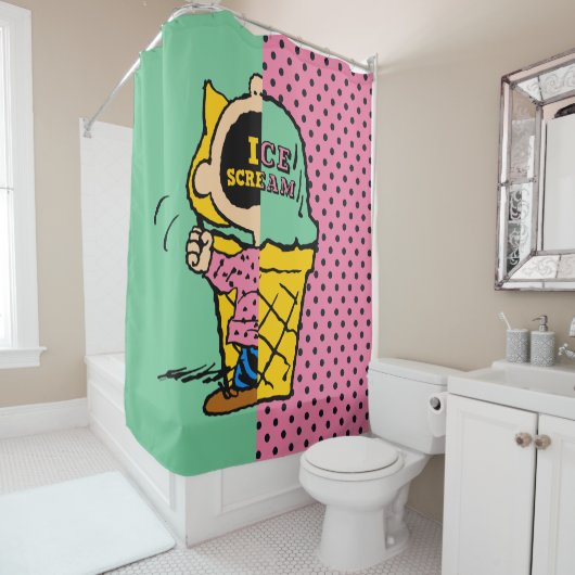 Peanuts | Sally Ice Cream Half & Half Douchegordijn (In situ)