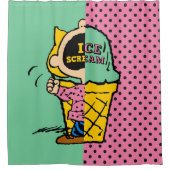 Peanuts | Sally Ice Cream Half & Half Douchegordijn (Voorkant)