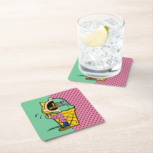 Peanuts | Sally Ice Cream Half & Half Kartonnen Onderzetters (Insitu)