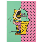 Peanuts | Sally Ice Cream Half & Half Klembord (Achterkant)