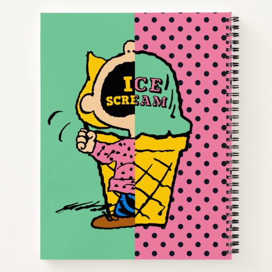 Peanuts | Sally Ice Cream Half & Half Notitieboek (Achterkant)