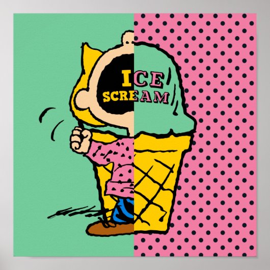 Peanuts | Sally Ice Cream Half & Half Poster (Voorkant)