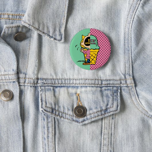 Peanuts | Sally Ice Cream Half & Half Ronde Button 5,7 Cm (In situ)