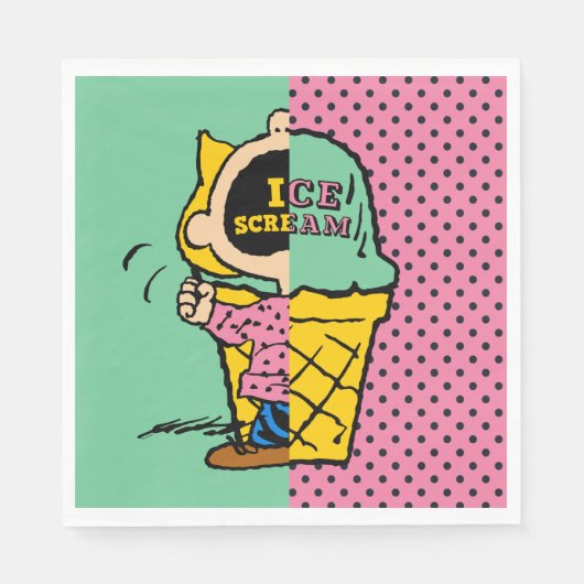 Peanuts | Sally Ice Cream Half & Half Servet (Voorkant)