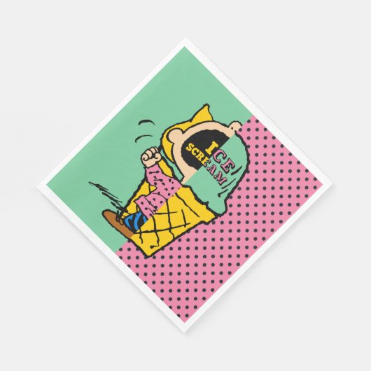 Peanuts | Sally Ice Cream Half & Half Servet (Hoek)