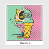 Peanuts | Sally Ice Cream Half & Half Sticker (Vel)