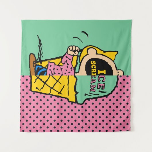 Peanuts | Sally Ice Cream Half & Half Wandkleed (Voorkant (horizontaal))