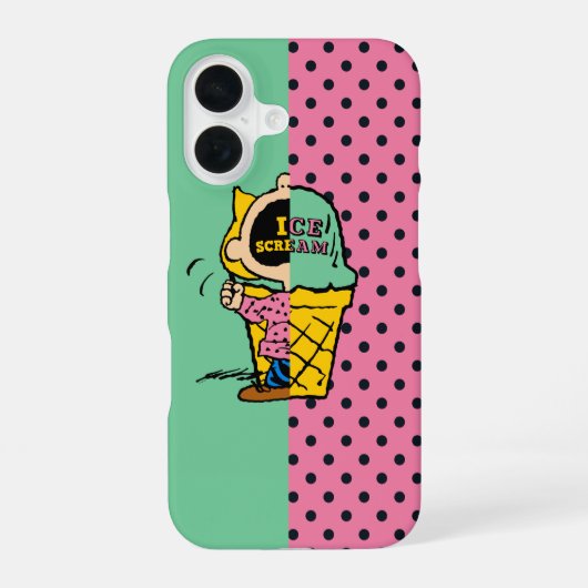 Peanuts | Sally Ijs Half & Half iPhone 16 Hoesje (Achterkant)