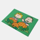 Peanuts | Sally & Linus in het pompoenveld Deurmat (Schuin)