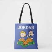 Peanuts | Sally & Linus in het pompoenveld Tote Bag (Voorkant)