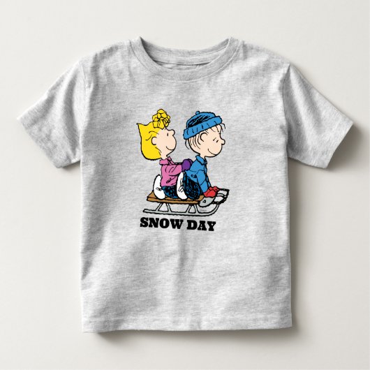 Peanuts | Sally & Linus Sled rijden Kinder Shirts (Voorkant)