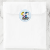 Peanuts | Sally & Linus sleeën Ronde Sticker (Tas)