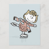 Peanuts | Sally on Ice Briefkaart (Voorkant)