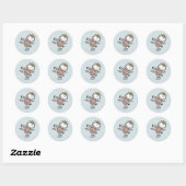 Peanuts | Sally op het ijs Ronde Sticker (Vel)