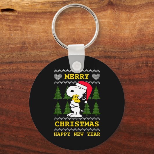 Peanuts Santa Claus Hug Sleutelhanger (Voorkant)