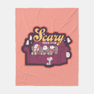 Peanuts Scary Movie Club Halloween Bank Fleece Deken