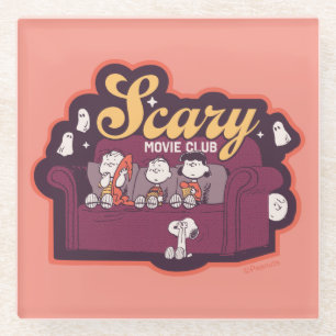 Peanuts Scary Movie Club Halloween Bank Glazen Onderzetter