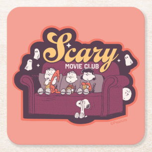 Peanuts Scary Movie Club Halloween Bank Kartonnen Onderzetters