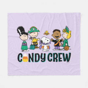 Peanuts Snoep Crew Halloween Bende Fleece Deken